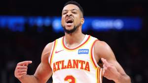 CJ McCollum #3 of the Atlanta Hawks