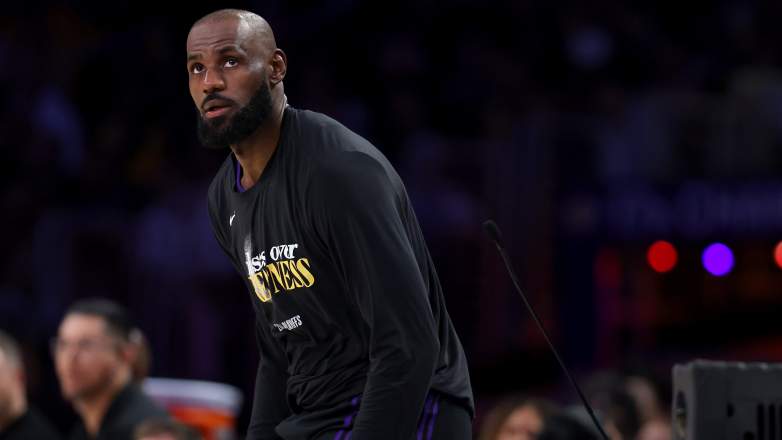LeBron James of the Los Angeles Lakers during a playoff game against the Oklahoma City Thunder.