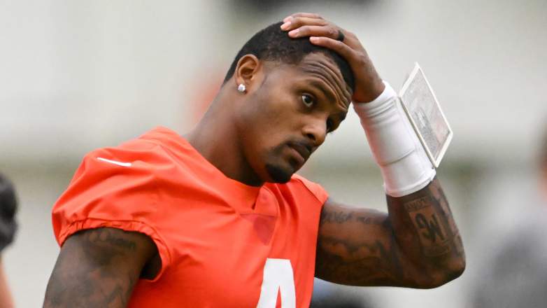 Cleveland Browns quarterback Deshaun Watson is being blamed for the Myles Garrett trade.