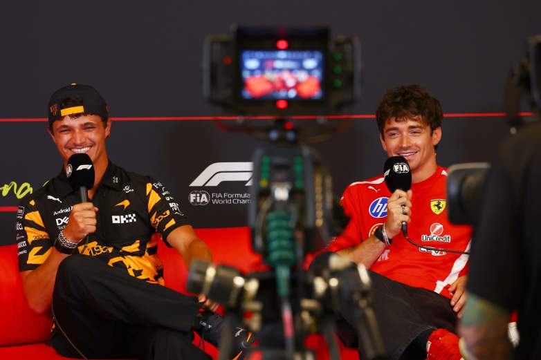 Lando Norris and Charles Leclerc