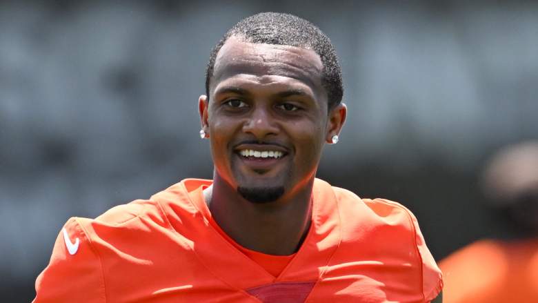 Cleveland Browns quarterback Deshaun Watson was back at the facility during the break.