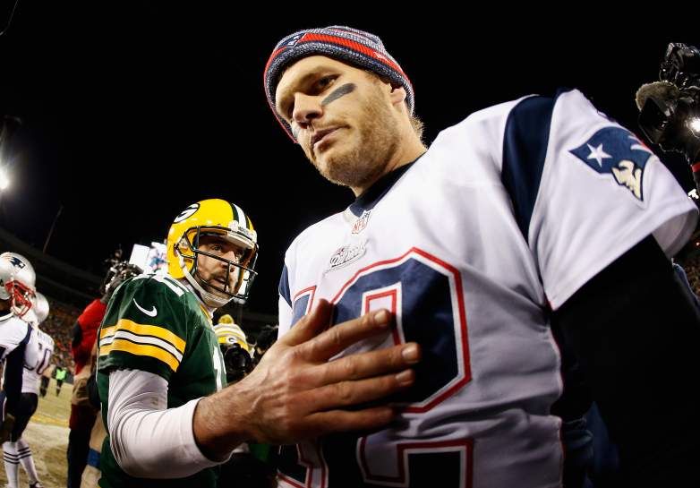 Aaron Rodgers Green Bay Packers Tom Brady New England Patriots