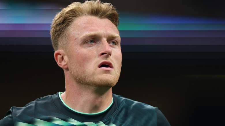 Australia captain Harry Souttar looks on.