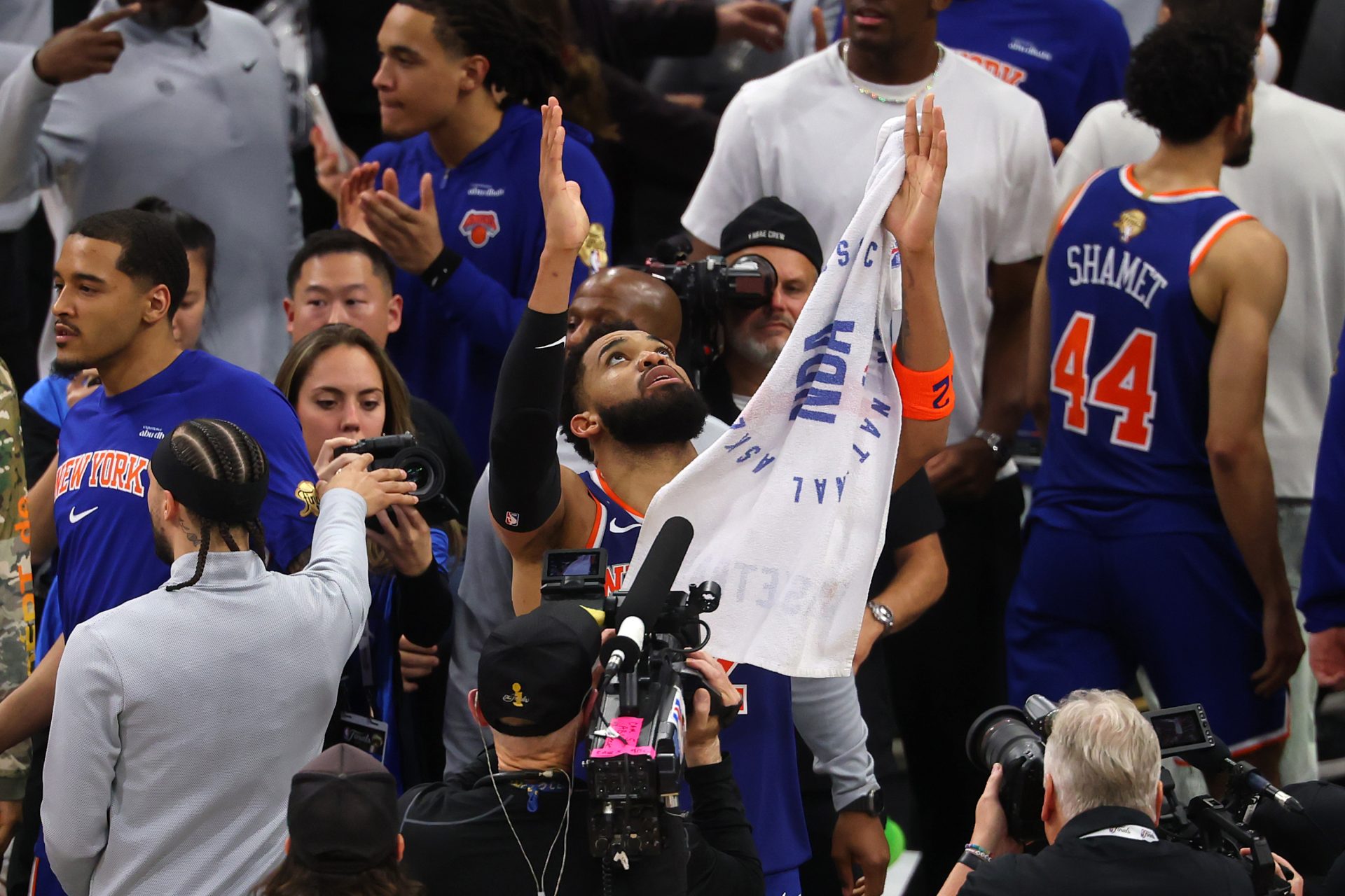 Karl-Anthony Towns shares a powerful, informative message after Knicks’ Game 2 win.
