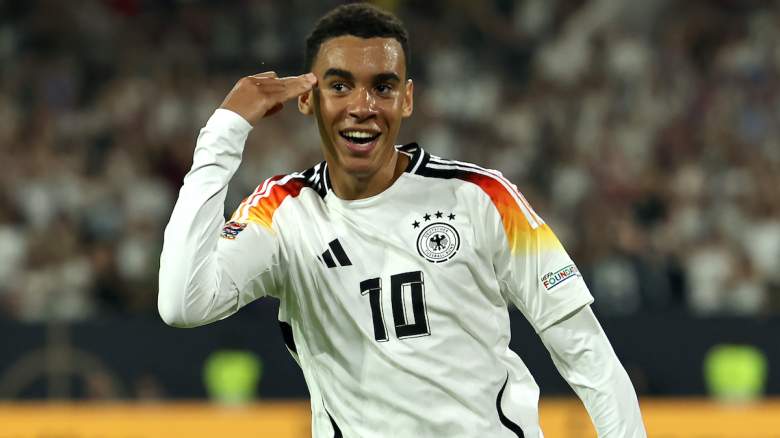 Jamal Musiala of Germany celebrates.
