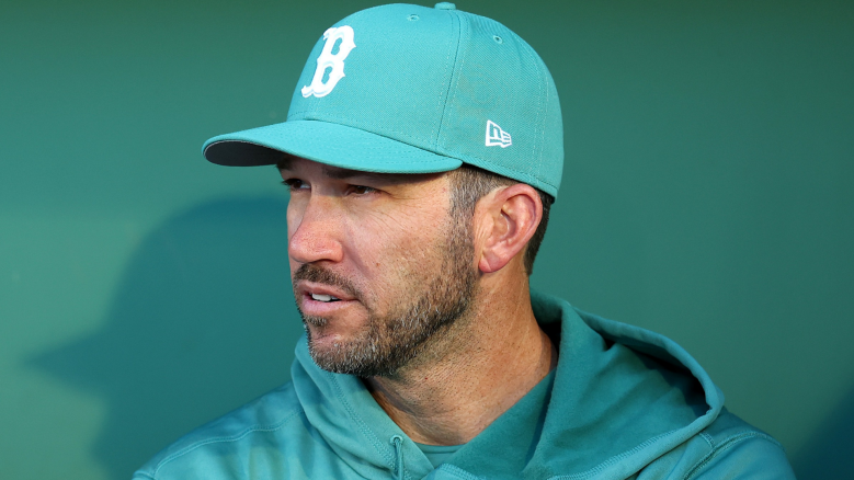 Boston Red Sox Interim Manager Chad Tracy looks on from the dugout during the first inning at Fenway Park on May 01, 2026 in Boston, Massachusetts. (Photo by Maddie Meyer/Getty Images)