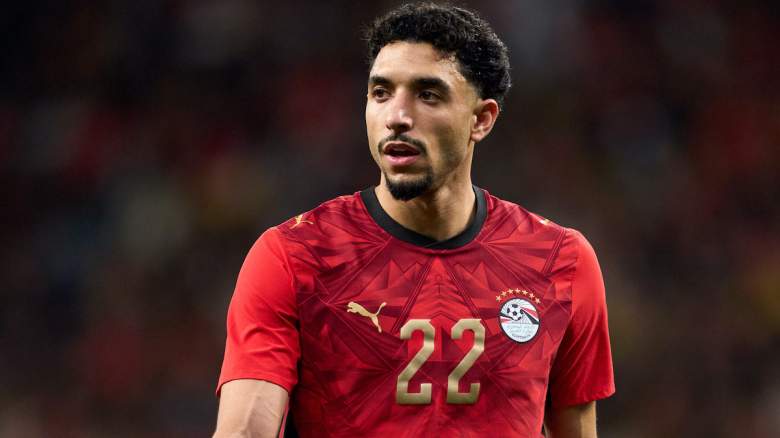 Omar Marmoush of Egypt looks on.