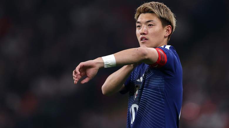 Ritsu Doan of Japan during an international friendly match.