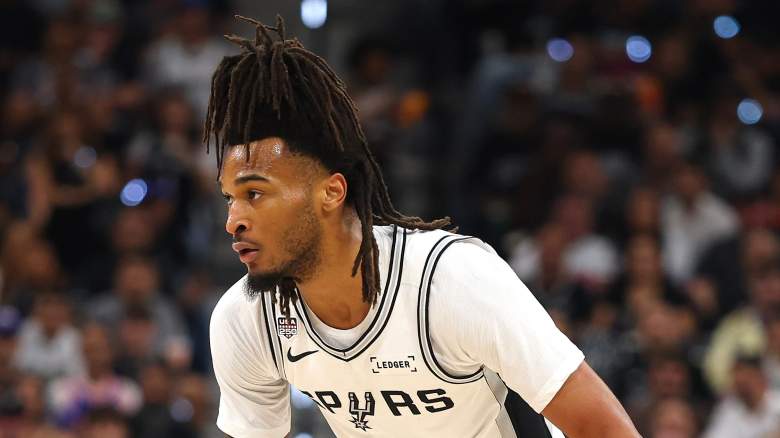 San Antonio Spurs guard Stephon Castle