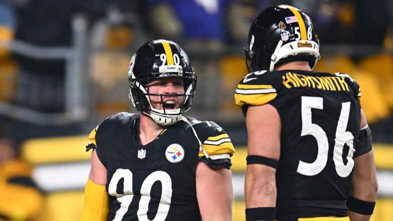 Pittsburgh Steelers linebackers T.J. Watt and Alex Highsmith
