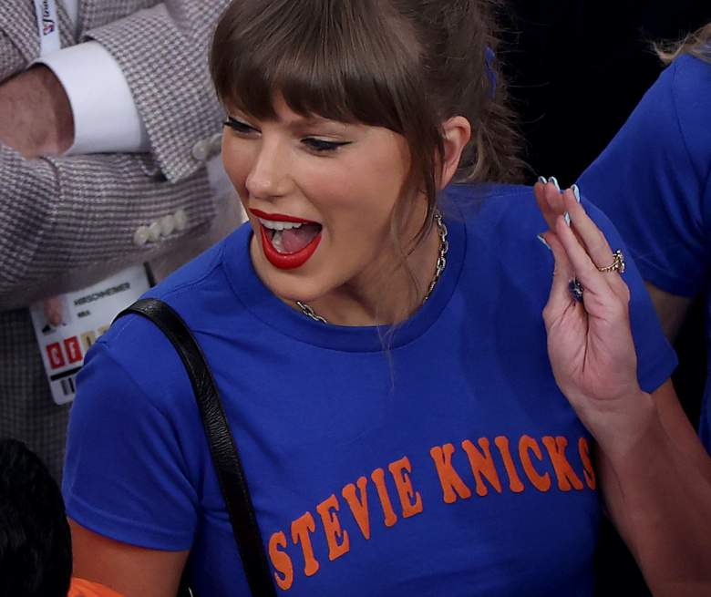 Taylor Swift reacts before Game Four of the 2026 NBA Finals.