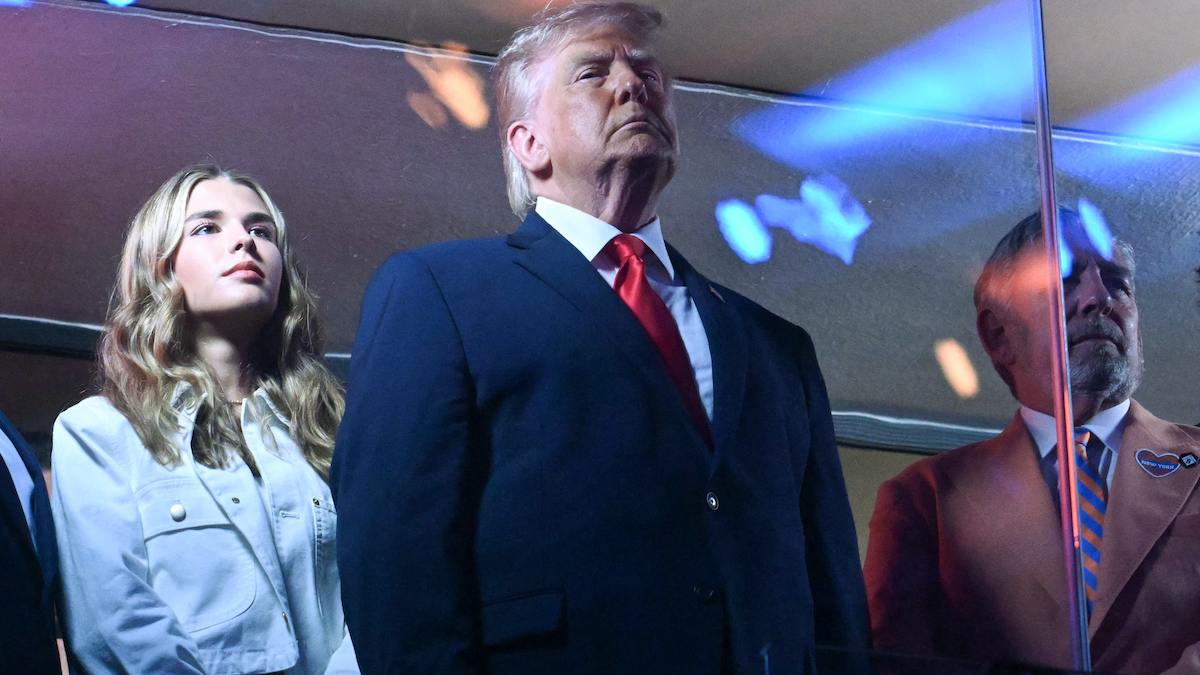 Trump attends the game.