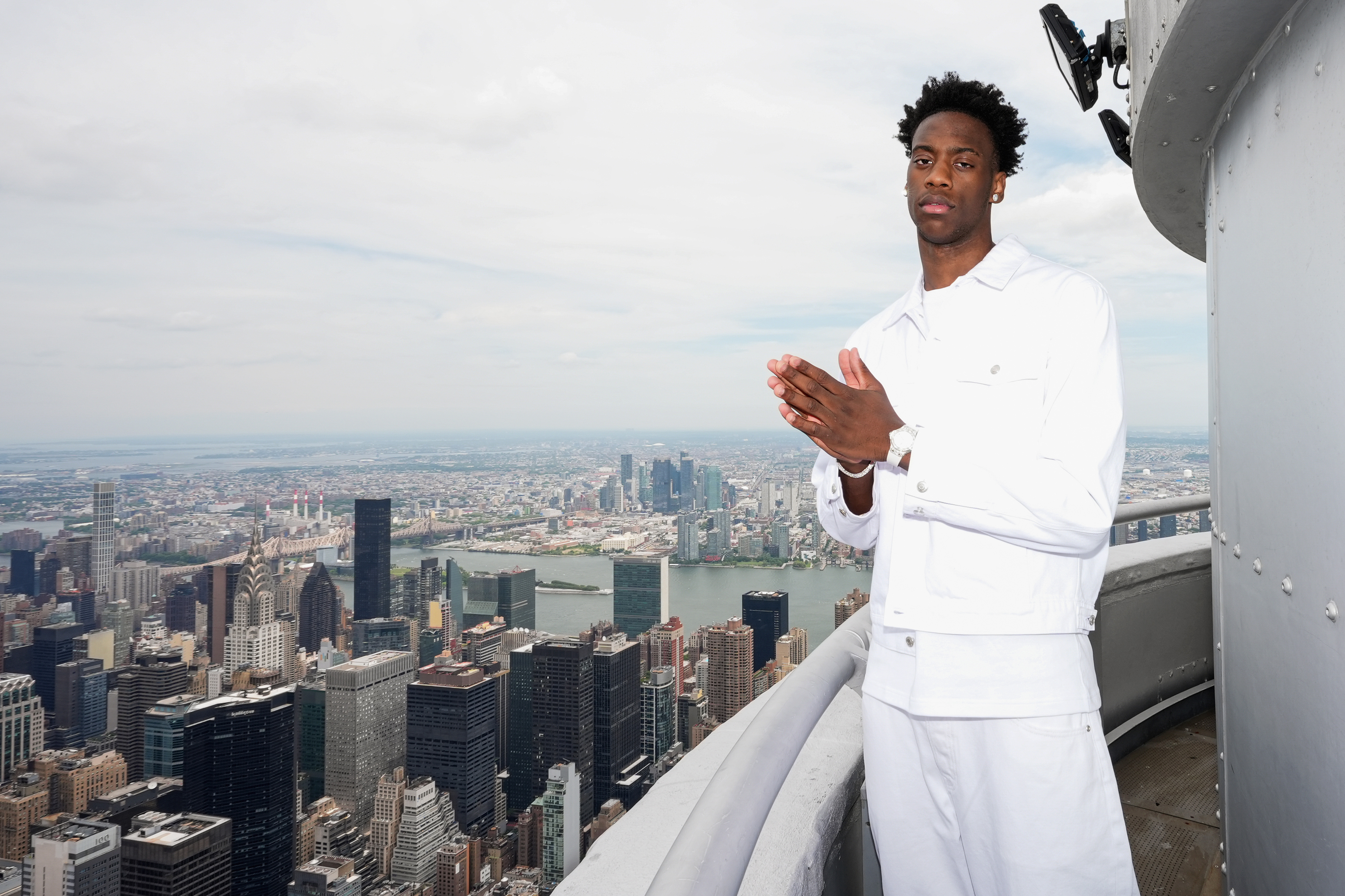 AJ Dybantsa Visits the Empire State Building