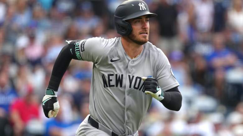 Cody Bellinger of the New York Yankees runs the bases as the team prepares to play without injured star Aaron Judge.
