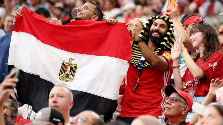 Egypt fans cheer in the stands before the FIFA World Cup 2026.