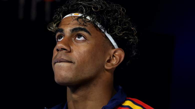 Lamine Yamal #19 of Spain is seen in the tunnel.