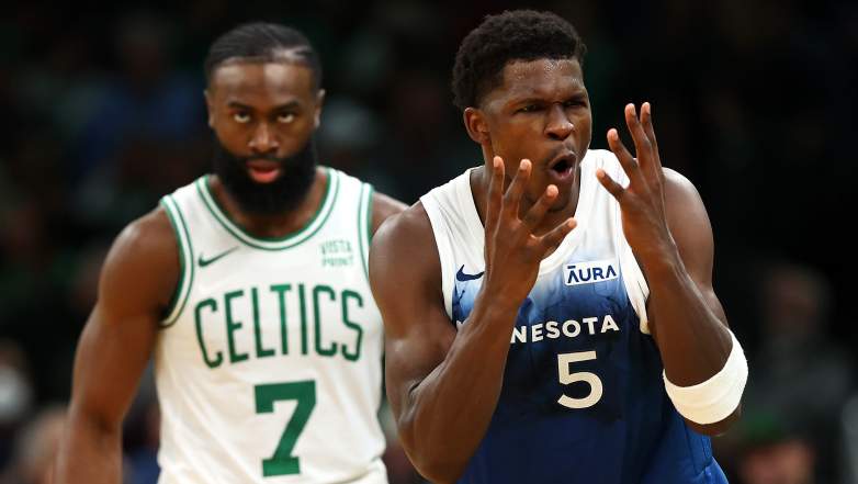 Jaylen Brown and Anthony Edwards