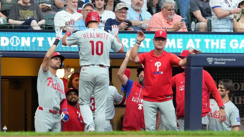 Philadelphia Phillies v Milwaukee Brewers JT Realmuto Trevor May says team should buy