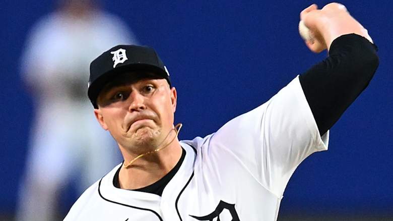 Tarik Skubal #29 of the Detroit Tigers in action.