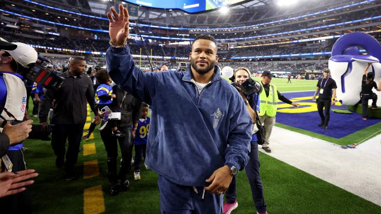 Former Los Angeles Rams defensive tackle Aaron Donald