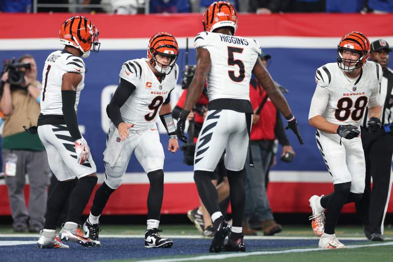 Bengals offense celebrates.