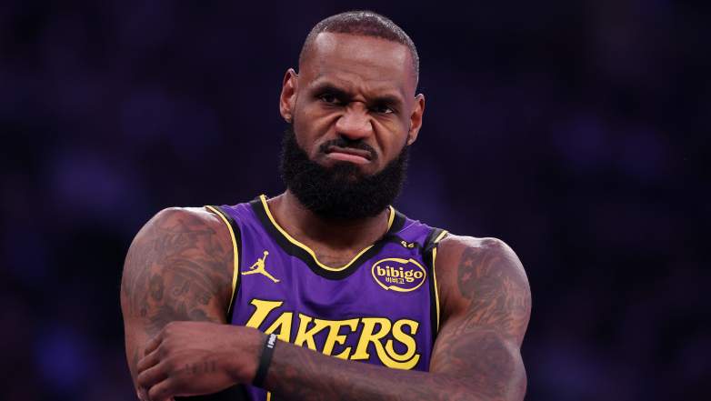 LeBron James #23 of the Los Angeles Lakers