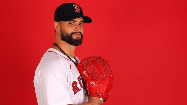 FORT MYERS, FLORIDA - FEBRUARY 18: Patrick Sandoval #43 of the Boston Red Sox poses for a portrait during photo day at JetBlue Park at Fenway South on February 18, 2025 in Fort Myers, Florida. (Photo by Kevin C. Cox/Getty Images)