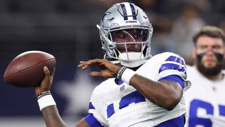 Joe Milton III #10 of the Dallas Cowboys