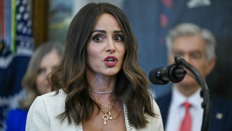 Samantha Busch speaks during an event at the White House in Washington, D.C.