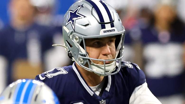 Brandon Aubrey #17 of the Dallas Cowboys