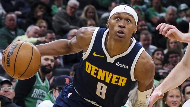 Peyton Watson #8 of the Denver Nuggets could find himself in NBA trade rumors.