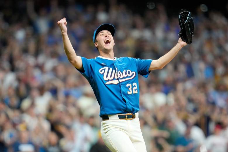 Jacob Misiorowski reacts to the final out of his one-hitter
