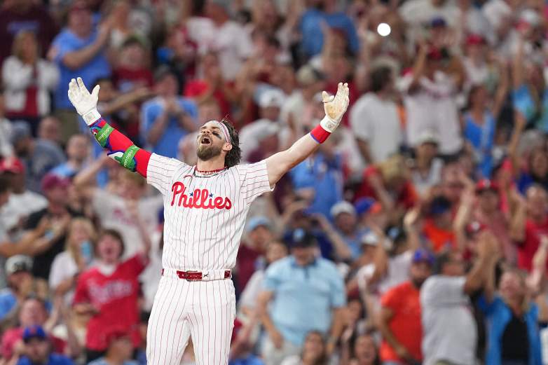 Philadelphia Phillies first baseman Bryce Harper honors the Philly Septa Transit system with new cleats by Under Armor.