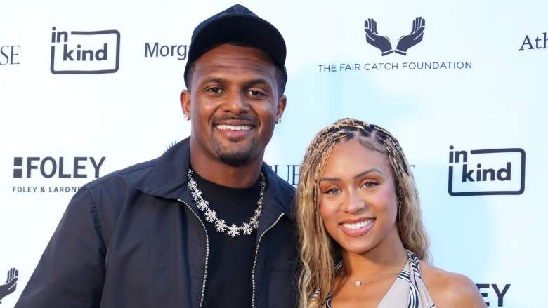 Deshaun Watson and Jilly Anais Watson attend Celebrity Waiter Night.