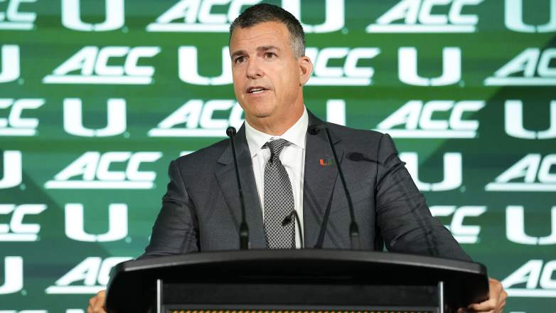 Miami Hurricanes head coach Mario Cristobal