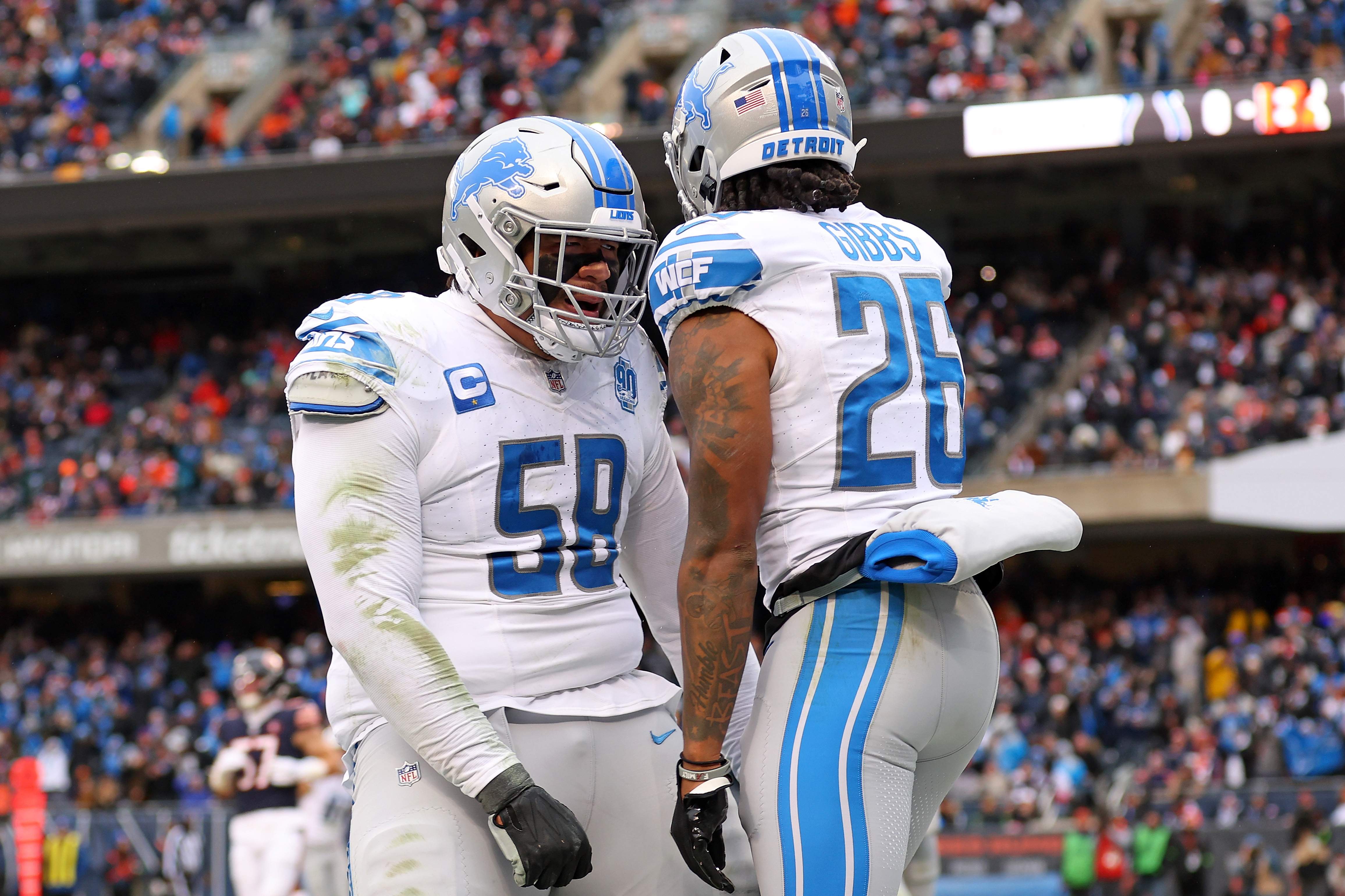 Jahmyr Gibbs and Penei Sewell