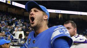 Jared Goff celebrating