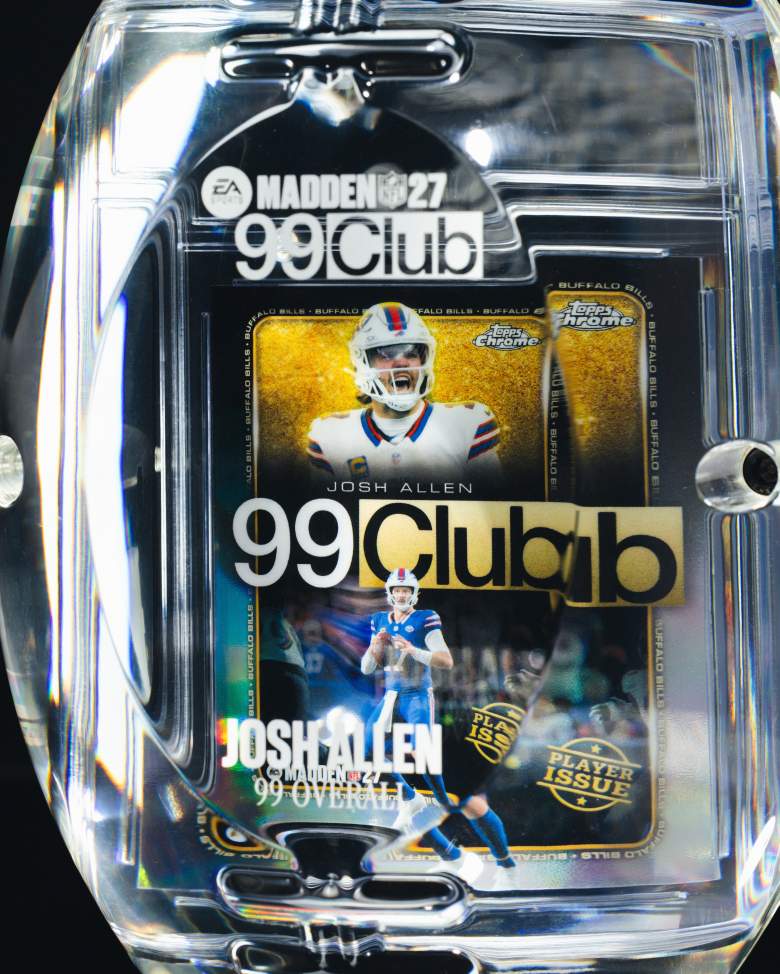 Josh Allen Madden 99 Club trophy