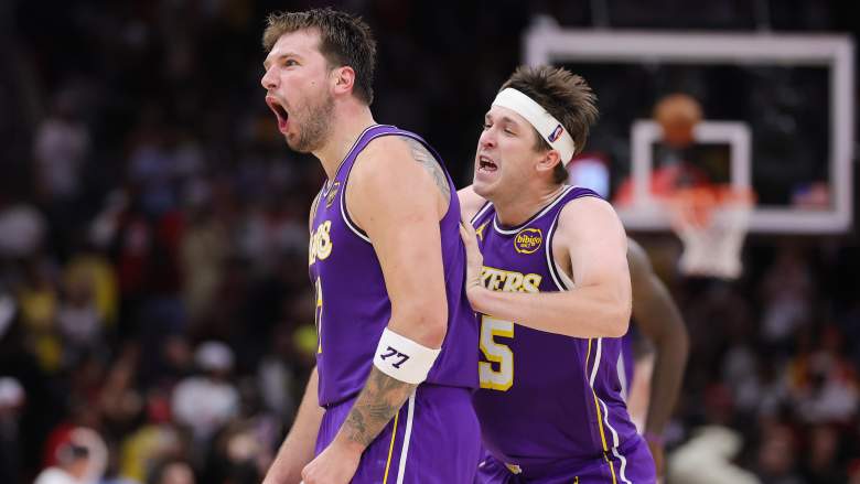 Los Angeles Lakers guards Luka Doncic and Austin Reaves