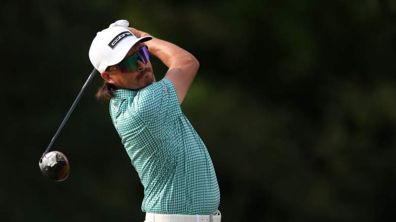 Rickie Fowler of the United States plays his shot from the 13th tee during the second round of the John Deere Classic 2026 at TPC Deere Run on July 03, 2026