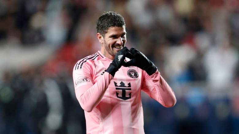 Rodrigo De Paul #7 of Inter Miami CF celebrates after scoring the team's first goal during the MLS match between Real Salt Lake and Inter Miami CF at America First Field on April 22, 2026 in Sandy, Utah