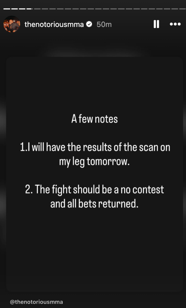 Conor McGregor Instagram Stories