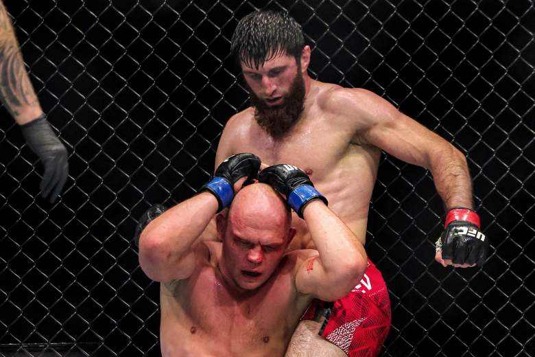 Magomed Ankalaev punching Bogdan Guskov