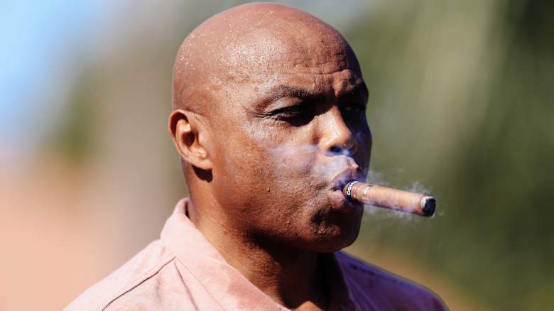 Charles Barkley pictured with cigar in mouth.