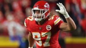 Ashton Gillotte #97 of the Kansas City Chiefs during the second quarter