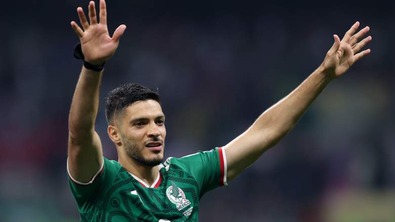 Raul Jimenez #9 of Mexico reacts during the FIFA World Cup 2026.