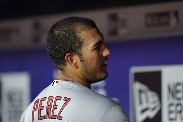 ARLINGTON, TX - SEPTEMBER 20: Carlos Perez #58 of the Los Angeles Angels at Globe Life Park in Arlington on September 20, 2016 in Arlington, Texas. (Photo by Ronald Martinez/Getty Images)