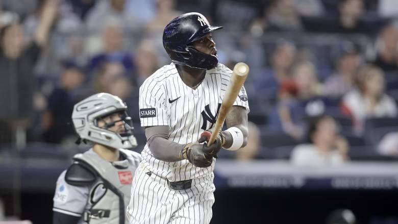 New York Yankees second baseman Jazz Chisholm Jr. homers against the Chicago White Sox at Yankee Stadium.