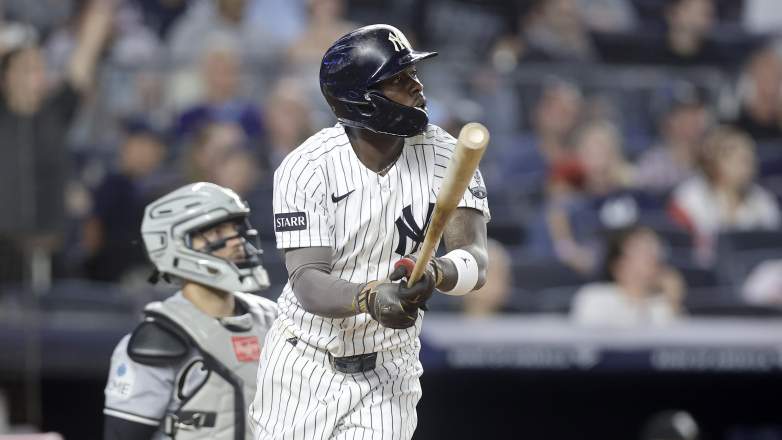 New York Yankees second baseman Jazz Chisholm Jr. homers against the Chicago White Sox at Yankee Stadium.