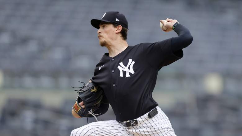 New York Yankees left-handed pitcher Max Fried throws a simulated game at Yankee Stadium.